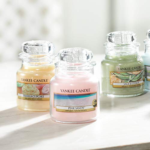 Image of Yankee Candle Pink Sands Scented #Best Selling Brand in USA | Premium Single Wick 104 GMS Wax Candle in Glass Jar | Over 20 hrs of Burn Time | Ideal for Home Decor, Gifting,Spa, Bedroom, Living Room