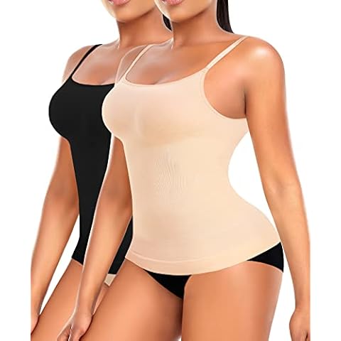YARRCO Shape Unterhemd Damen Tank Top Bauchweg Shapewear Sport Tanktop Figurformendes Trägertop Body Shaper Hemdchen Nahlos Formendes Camisole Shaping Hemd Cover
