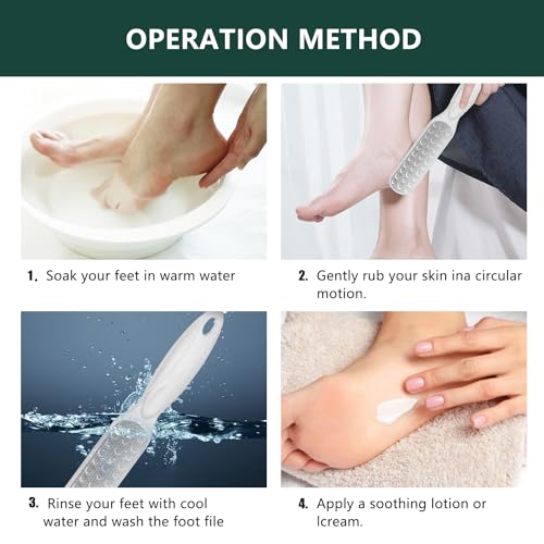 Double-Sided Metal FootFile Foot Grinder Stainless Steel Foot Trimmer Foot Brush Dead Skin Wet and Dry for Feet Care Callous Removers for Feet - Image 6