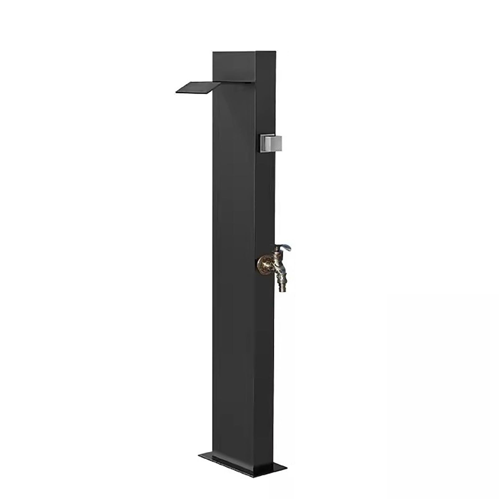 ZYCHSJXA Freestanding Outdoor Faucet, Stainless Steel Garden Water Column Spigot, Courtyard Dispenser for Villa, Weather-Resistant Black Finish