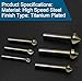 Aracombie 6 Pack 3 Flute 90 Degree Countersink Drill Bit Set, Titanium HSS Chamfering Tool Set Metric End Mill Cutter Bits, Deburring Chamfering Bit for Metal, Wood, Aluminum, Stainless Steel