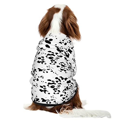 Dog Clothes For Small Medium Large Dog Dalmatian Hoodies Dog Dalmatian Costume Pet Winter Sweatshirt Puppy Warm Hooded Coat Boy Girl Dogs Sweater Clothes Doggie Hooded Outfits Cat Apparel (X-Small) #TOP1