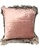 Fazzini Cuscino d'arredamento in Velluto Tinta Unita con Frange e Reversibile Art. 1920 cm. 45x45 (Fronte Rosa 1)