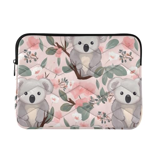 Funda para portátil 13-14 pulgadas con diseño Koala floral rosa