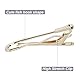 WEBEEDY 4 Stück Angelhaken Krawattenklammer, Krawattenhalter aus Messing, Krawattennadel für Anzug und Krawatte, Hochzeit, Geschäftsangelegenheiten, Jubiläumsgeschenke, Date Night, Golden/Platin