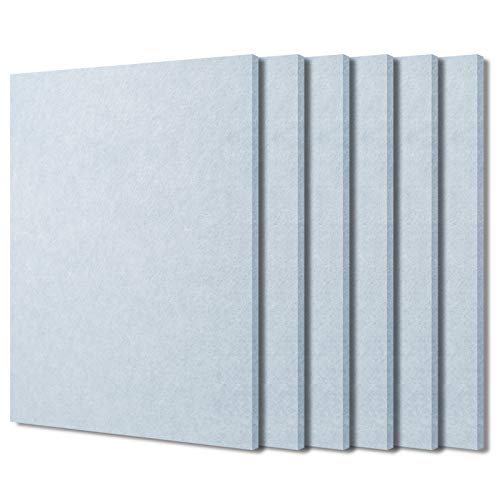 BXI Sound Absorber - 31.5 X 23.6 X 3/8 Inches 6 Pack High Density Acoustic Absorption Panel, Sound Absorbing Panels Reduce Echo Reverb, Tackable Acoustic Panels for Wall and Ceiling Acoustic Treatment