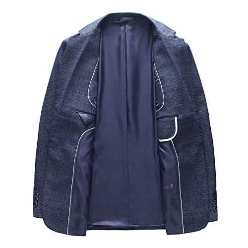 Mens 3 Piece Suits Slim Fit Tweed Suit Plaid Slim Fit Suits for Men One Button Suit Tuxedo Set2