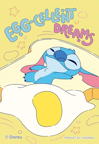 やのまん(Yanoman) 【日本製】 70ピース ジグソーパズル コパン フードラッシュ/スティッチ（目玉焼き） (5.9x8.6cm) 70-51 ディズニー 持ち運べるジグソーパズル スリーブ(1枚)付き ピース請求用紙付き