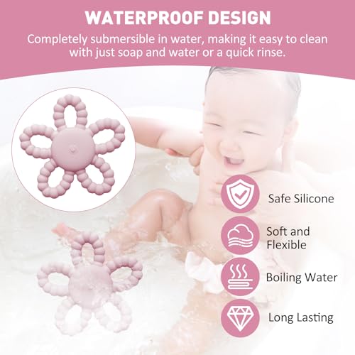Image of 2 Pack Vibrating Teether for Baby, Sensory Chew Toys for Autistic Children & Teething Toys for Babies, USB Chargeable & 3X Vibration Setting Travel Essential Gift for Kids with Autism Toddler