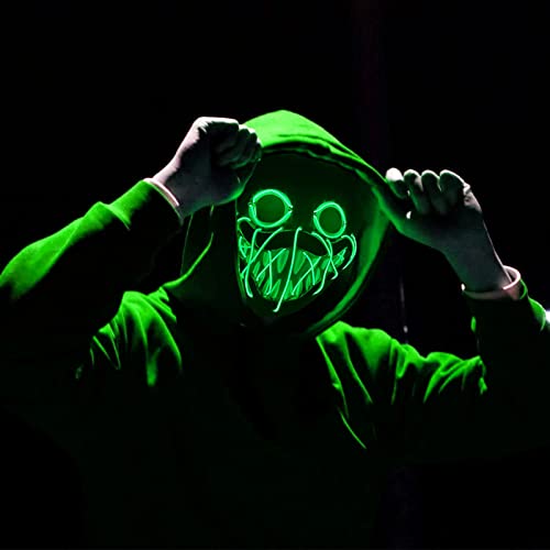 Huggy Wuggy palytime Halloween masker,LED horrormasker,3 lichteffecten, regelbaar, algemeen Halloween-masker,voor Halloween,Mardi Gras en carnaval als kostuum voor mannen en vrouwen - Image 5