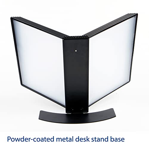 Tarifold Desktop Reference And Display System 10 Double-Sided Pockets - Black-Framed - Letter-Size - 20 Sheet Capacity (Ezd771) #TOP5