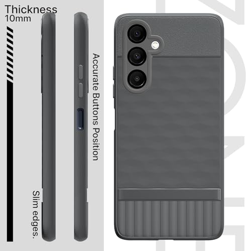 Image of Pikkme Back Cover for Samsung Galaxy A16 5G Camera Protection 3D Hexa Cube Design Silicone Protective Bumper Case (Grey)