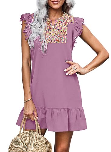 Image of KIRUNDO Boho Summer Mini Embroidered Dresses for Women