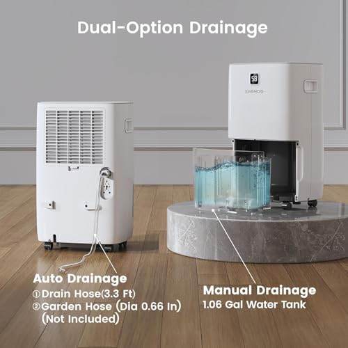Image of Kesnos 120 Pints Energy Star Dehumidifier for Home w /Front Humidity Display