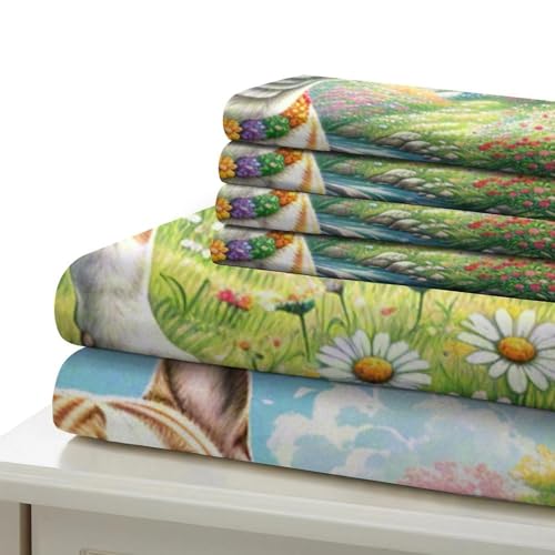 Linge de lit bouledogue terrier 200x200 avec drap de couette 3D enfant et adolescent
