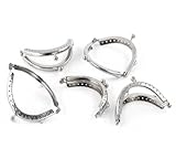 Rockin Beads 5 Metal Frames Snap Clasp Arch Pattern Coin Style Purse Silver 2-1/2