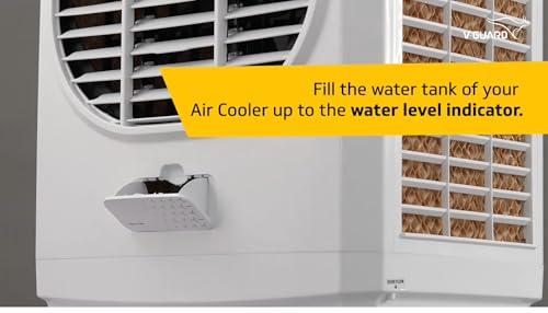 Image of V-GUARD AIROTRON EXTRA TALL DESERT 50ltr with Thermal Overload Protection || Large Himalayan pine wood wool cooling pad|| Air Delivery 4200 m /h || Inverter Compatibility || 2 Years Warranty on Motor
