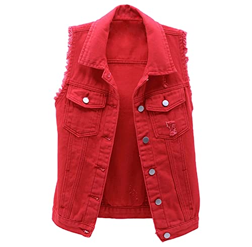 SANGTREE Women's Denim Outerwear Vests