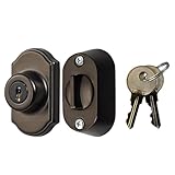 Ideal Security Model 703 Keyed Deadbolt for Storm and Screen Doors, Oil Rubbed Bronze
