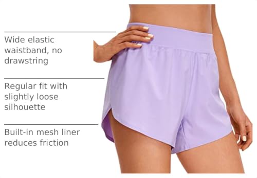 Image of CRZ YOGA Mid Waisted Split Running Shorts 4 inch