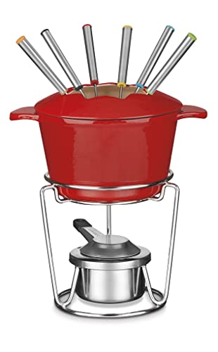 Cuisinart 13-Piece Cast Iron Fondue Set, Red #TOP2