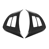  Botón del volante Trim - Botón de dirección de la rueda del carbón del marco de la dirección de la fibra botón de la rueda del marco Decoración ajuste de la cubierta for el X5 E70 2008-2013