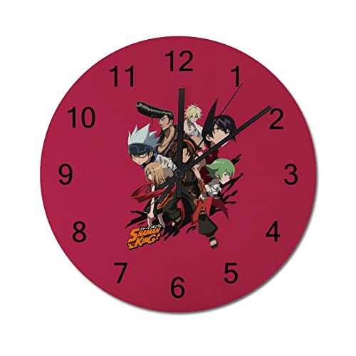 麻倉 葉 シャーマンキング 静音 壁掛け時計 掛け時計 時計 木製 直径 25cm 電池式 シンプル インテリ 雑貨 自宅 寝室 キャラクター グッズ おしゃれ かわいい MayHom