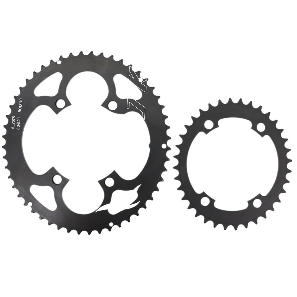 Platos para Bicicletas Bicicleta de Carretera 110bcd 4 Pernos Plato Doble Redondo Ovalado 52t 36t 52/36