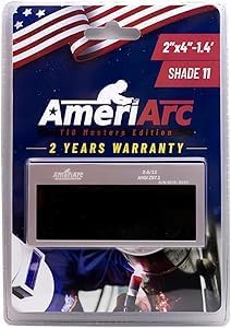 AMERIARC (TIG Masters Edition) Premium 2x4 Auto-Darkening Welding Lens - High-Definition Clarity (Shade 11, Masters Edition)