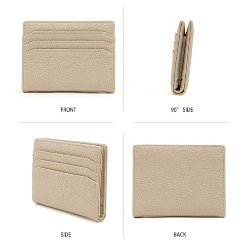 Zqkimzi Slim Wallet for Women, Handmade PU Leather Wallet, Women Purse Leather Wallet, Female Money Clips, Stylish Money Bag, Handmade Slim Wallet for Women Made of PU Leather – vue 4