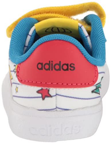 Adidas Vulc Raid3R Skate Shoe, White/Yellow/Bright Blue (Mickey), 2 Us Unisex Little Kid #TOP2