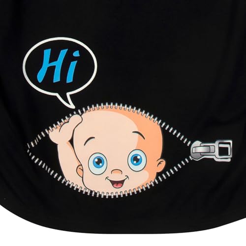 Jinting Maternity Cute Pregnancy Tshirt Baby Peeking Funny Graphic Tee New Baby Top Blue thumb #2