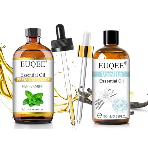 Aceites Esenciales de Menta y Vainilla EUQEE 118 ml + 100 ml miniatura 1