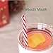 Dakoufish 12 Piece 9 Inch Reusable Plastic Thick Drinking Straws BPA Free Mason Jar Straws transparent small Stripe (9inch Red)
