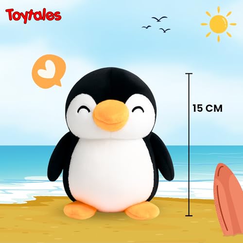 Image of TOYTALES Soft Toy Combo - Black Monkey & Cute Penguin Plush Stuffed Toys for Kids