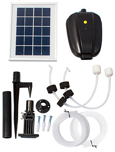 Primrose Solar Powered Oxygenator Pond Aerator 2 Stone with Battery Back Up
