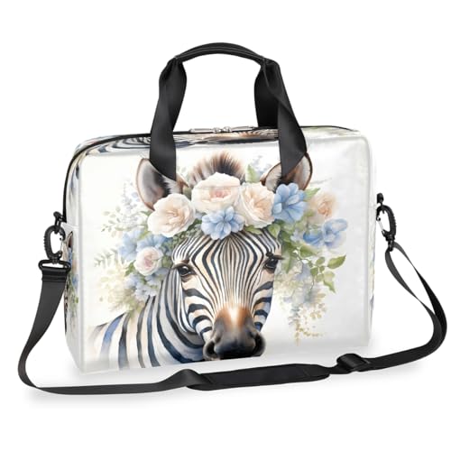 Maletín para laptop 15.6-16 pulgadas estampado floral cebra miniatura 1