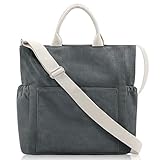 【Poches multiples】 ce sac fourre-tout est doté de plusieurs poches. Il est équipé d'une grande poche extérieure et de deux poches latérales, ainsi que d'une grande poche principale, d'une poche intérieure zippée et de deux petites poches, pour un rangement optimal et un rangement optimal. Il est équipé d'un bouton magnétique pour une ouverture et une fermeture faciles