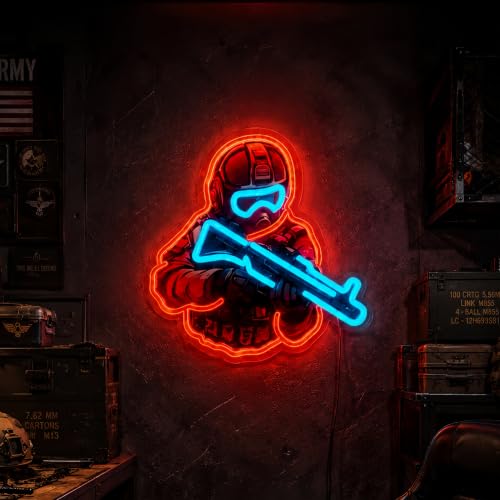 Tactical Soldier Neon Sign