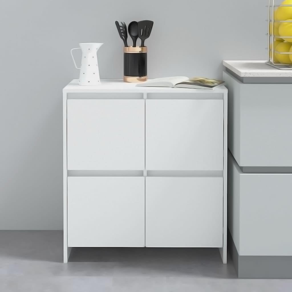 vidaXL Komoda, biała, 70 x 41 x 75 cm, płyta wiórowa, szafka boczna, komoda, mebel, szafki boczne, komody, meble