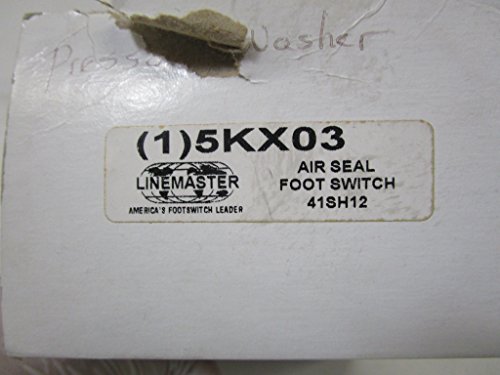 Linemaster 41SH12 Air-Seal Foot Switch, Air/Electric, Single Pedal, Momentary, Single Stage, No Guard, Black