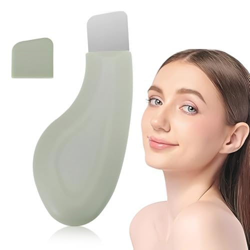 ZORTVUL Herramientas Para Eliminar Puntos Negros, Removedor De Puntos Negros De Silicona Para La Nariz, Espátula Para Limpieza Profunda De La Piel, Raspador Facial Suave Y Seguro(Verde)