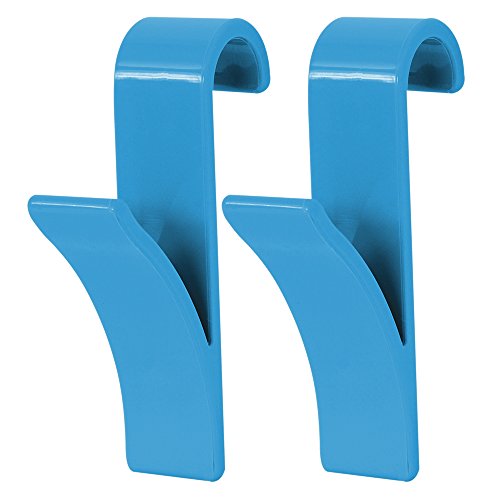 Homexpert MSV 141411u00a0Ganchos para radiador plástico 2u00a0Piezas 6,4u00a0x 9,8u00a0x 2,5u00a0cm, plástico, Azul, 6.4x9.8x2.5 cm