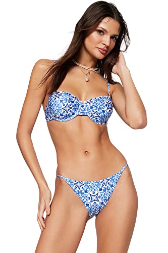 Trendyol Conjunto de Bikini de Punto de Lunares para Mujer Traje de baño, Muy Colorido, 40