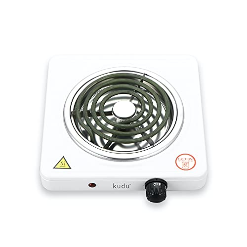 Kudu Electric Single Hot Plate Electric Burner Cooktop, Compact And Portable, Adjustable Temperature(White) #TOP4