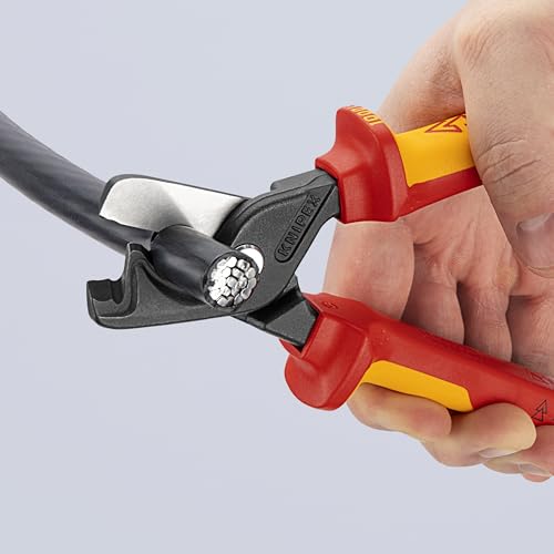 KNIPEX Tools 95 18 225 US StepCut® XL Cable Shears-1000V Insulated, 9" by KNIPEX - Image 4