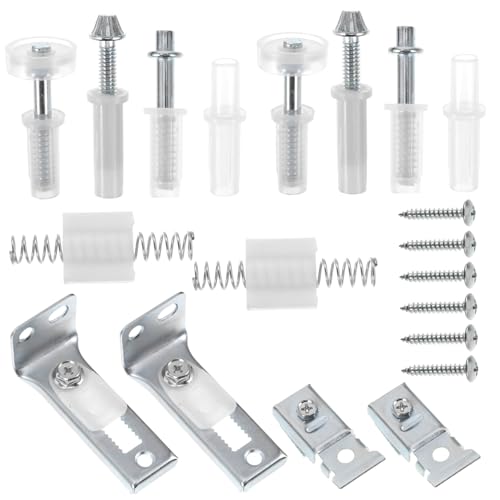 Kit de reparación para puertas plegables con ruedas guía y piezas pivotantes para puertas corredizas de clóset, incluye herrajes duraderos para instalación fácil y uso prolongado miniatura 1