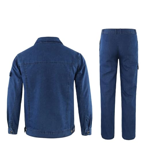 Spring and Autumn Men Uniform Jeans Sets Long Sleeve Jacket Slim Cotton 2 Piece Denim Suits2