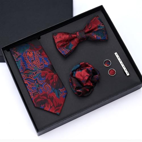 Set de corbata de moño y accesorios para hombre