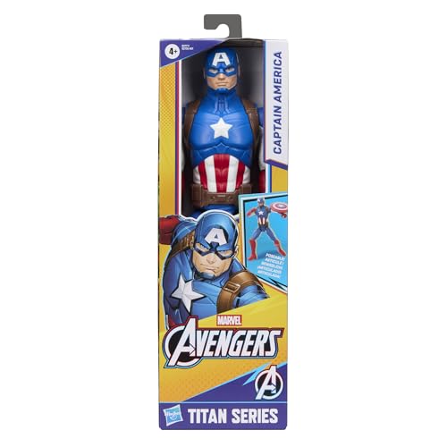 Marvel Avengers Titan Serie Captain America Action-Figur (29,2 cm), Superhelden-Figuren & Spielzeuge für Kinder, ab 4 Jahren